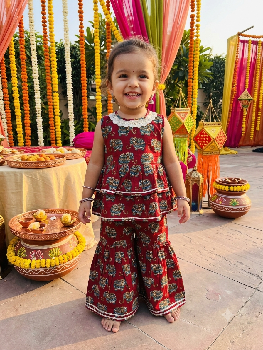 Red Elephant Twinning Straight Pant Set