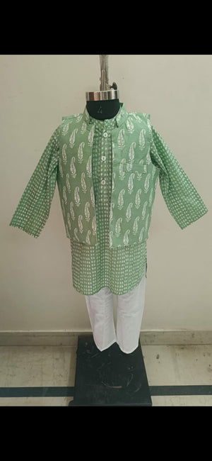 Green Keri Open Jacket Set