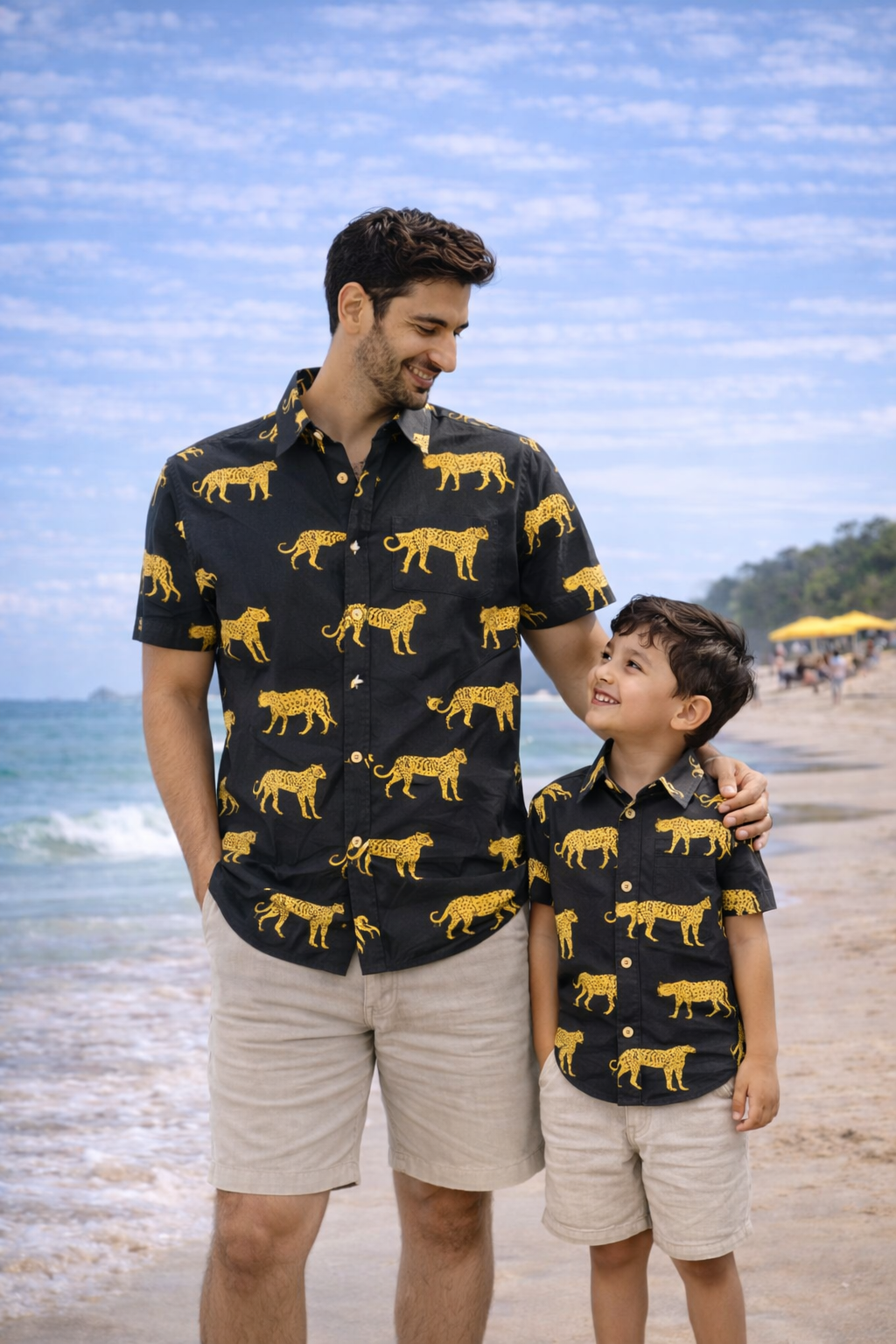 Black Cheetah Twinning Kids' Shirt