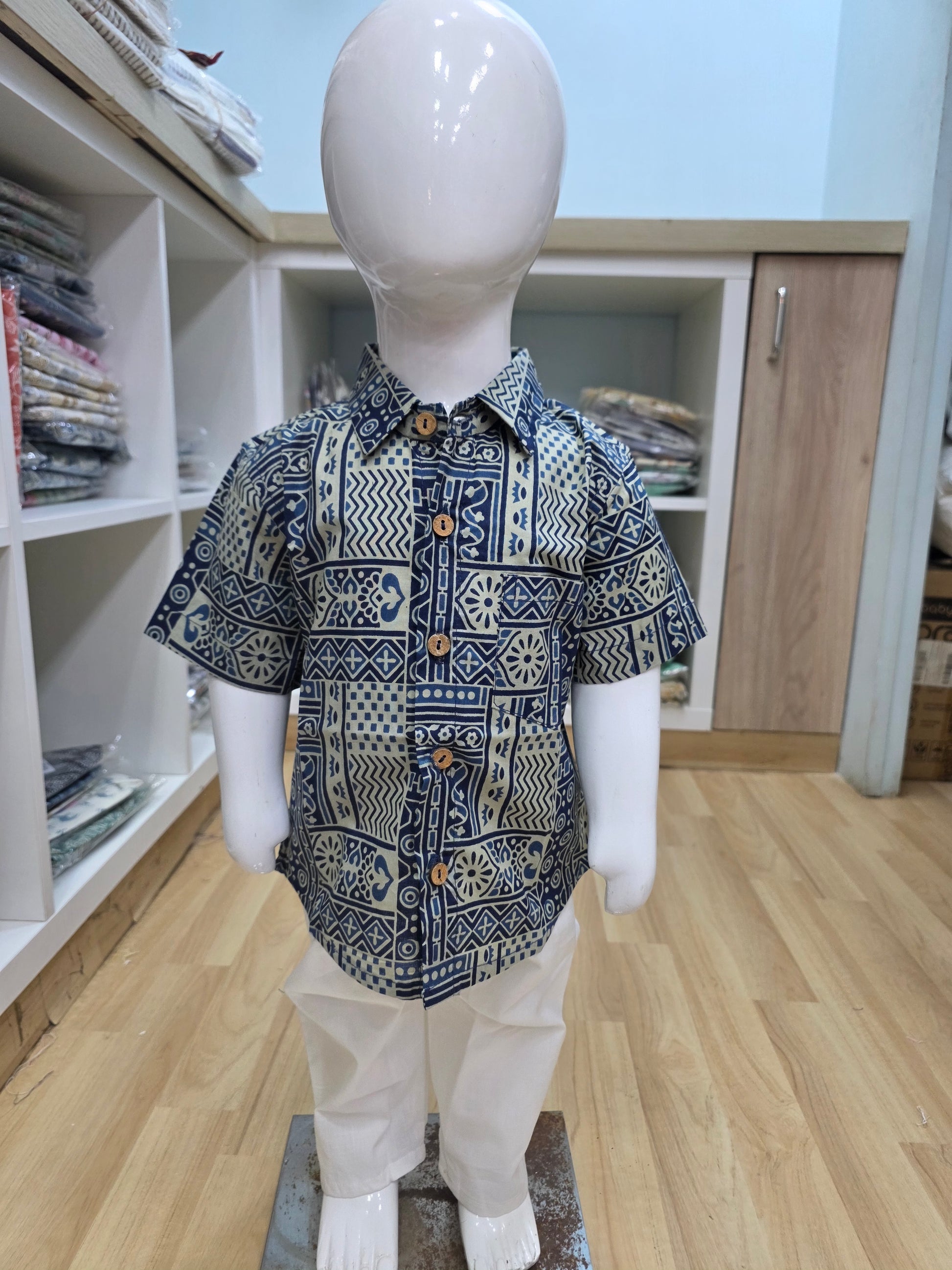 Indigo Tribal Trails Kids' Shirt