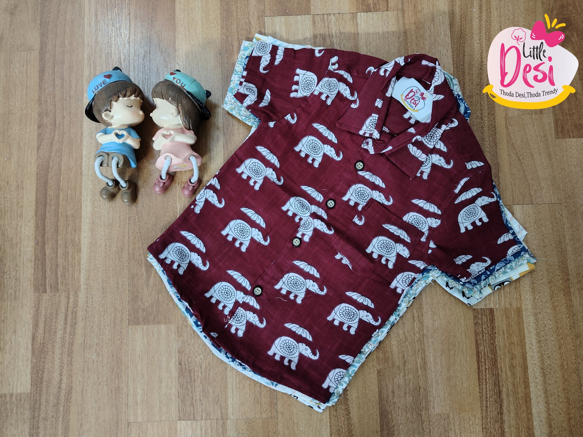 Maroon Elephant Men's Shirt