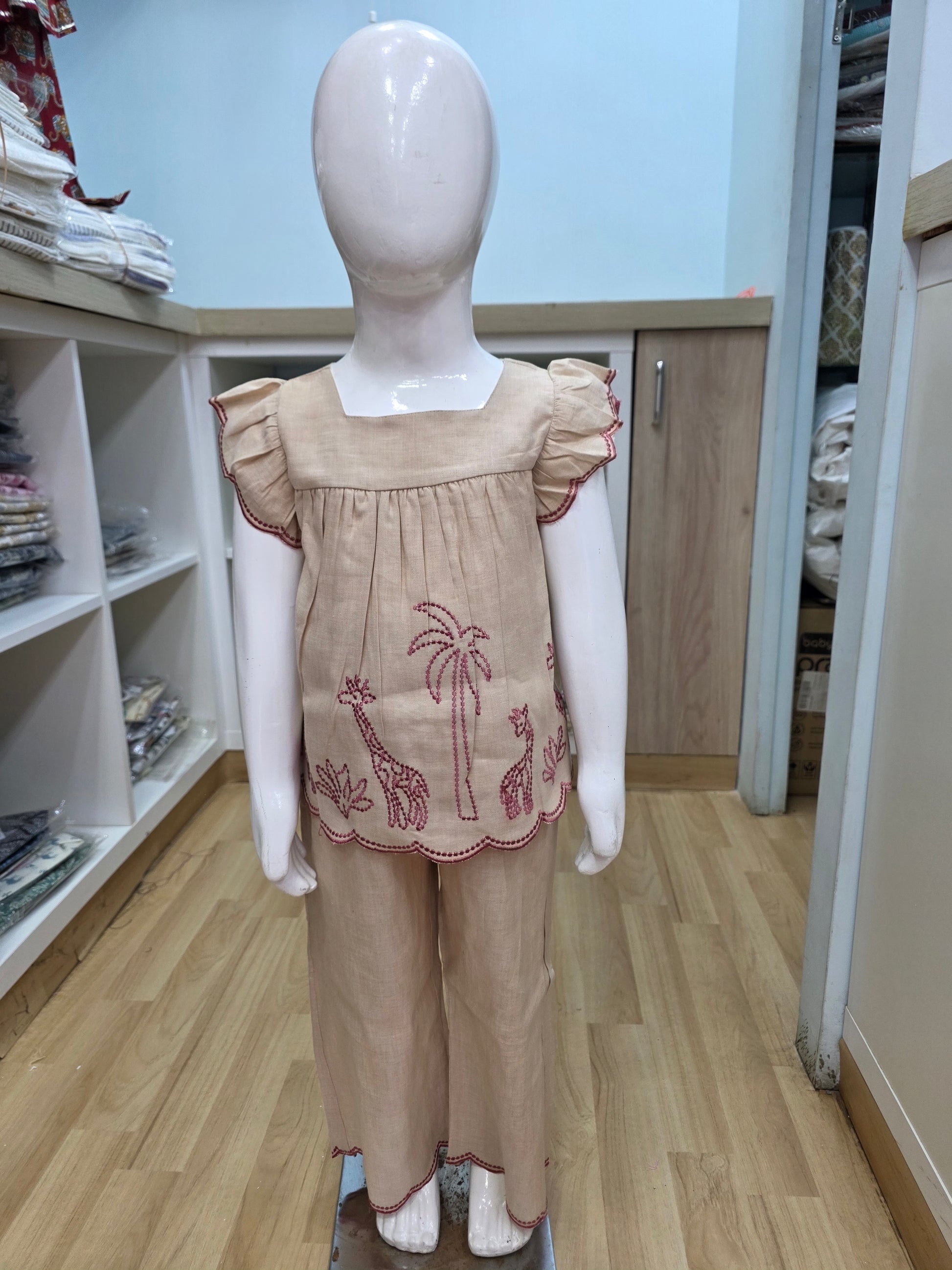 Embroiderd Giraffe Coord Set