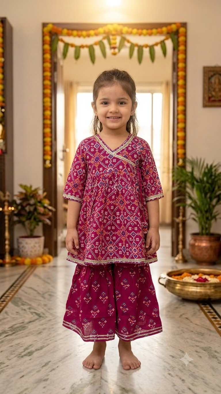 Magenta Patola Angarkha Sharara