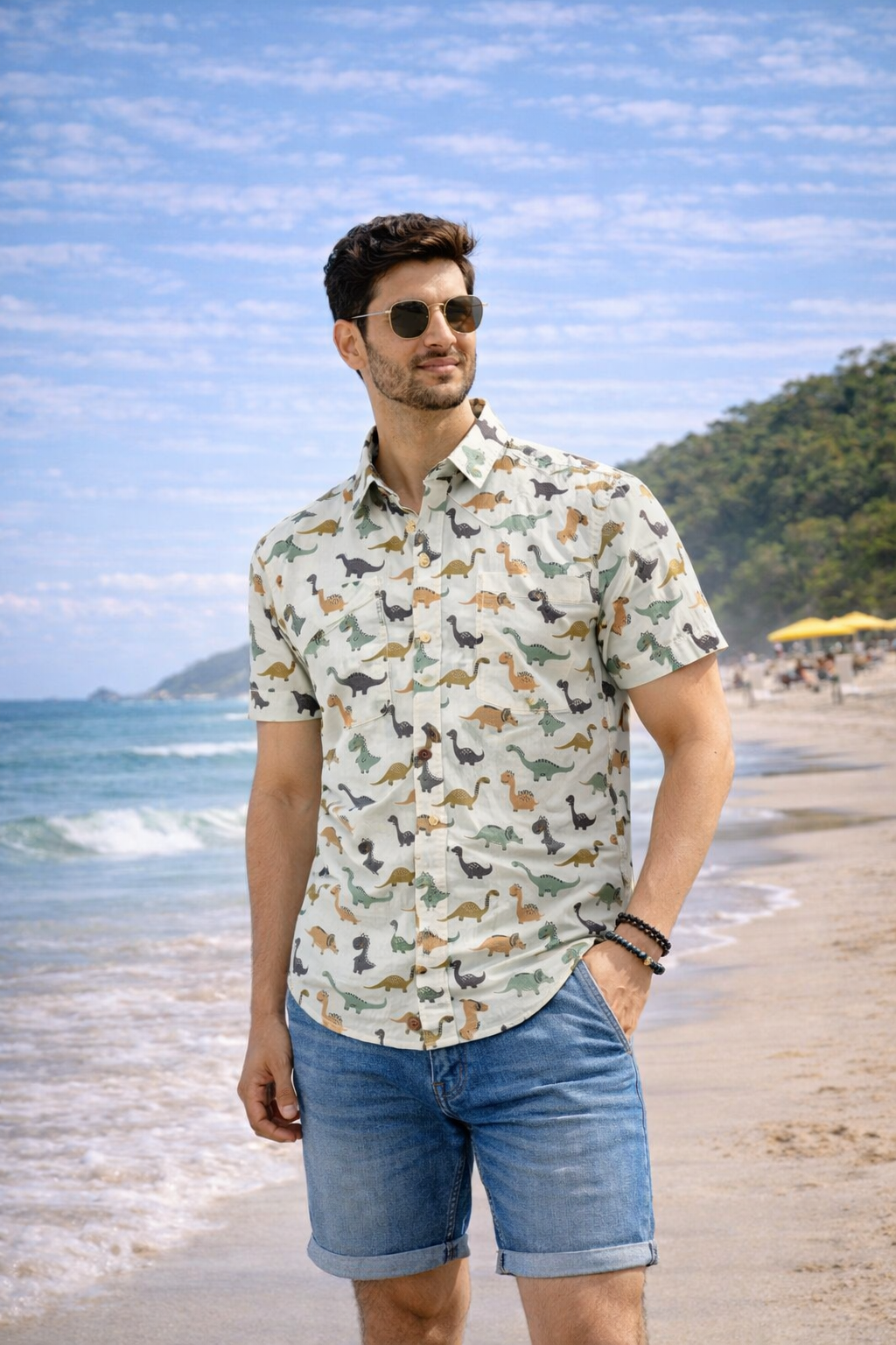 Pastel Dino Men's Shirt