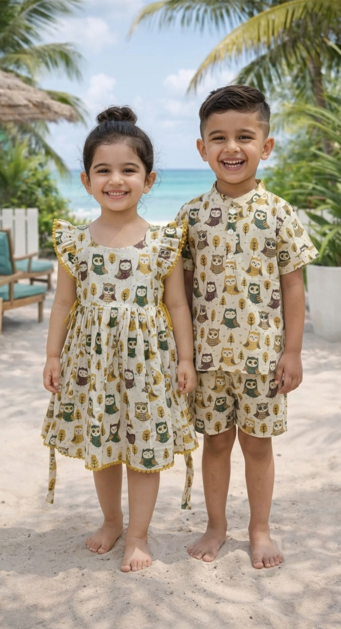 Cream Owl Night Dress