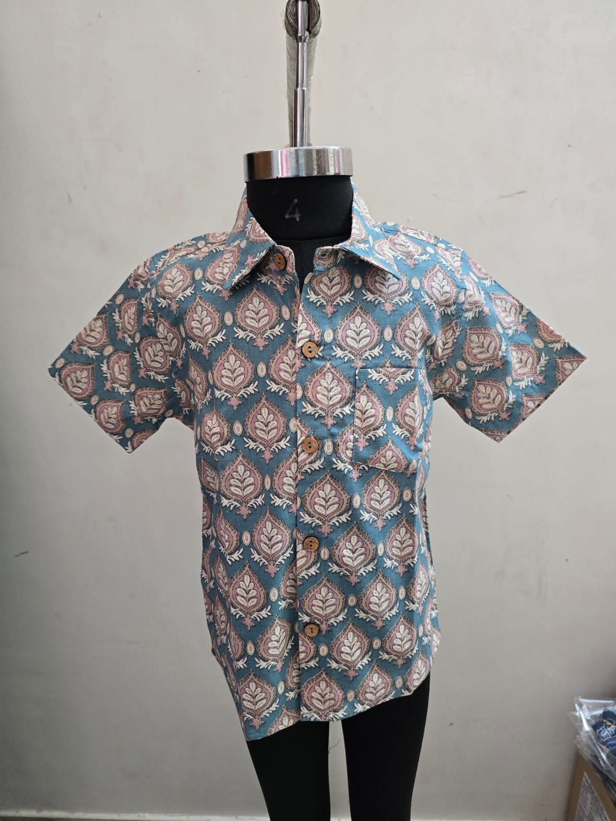 Green Brown Motif Men's Shirt