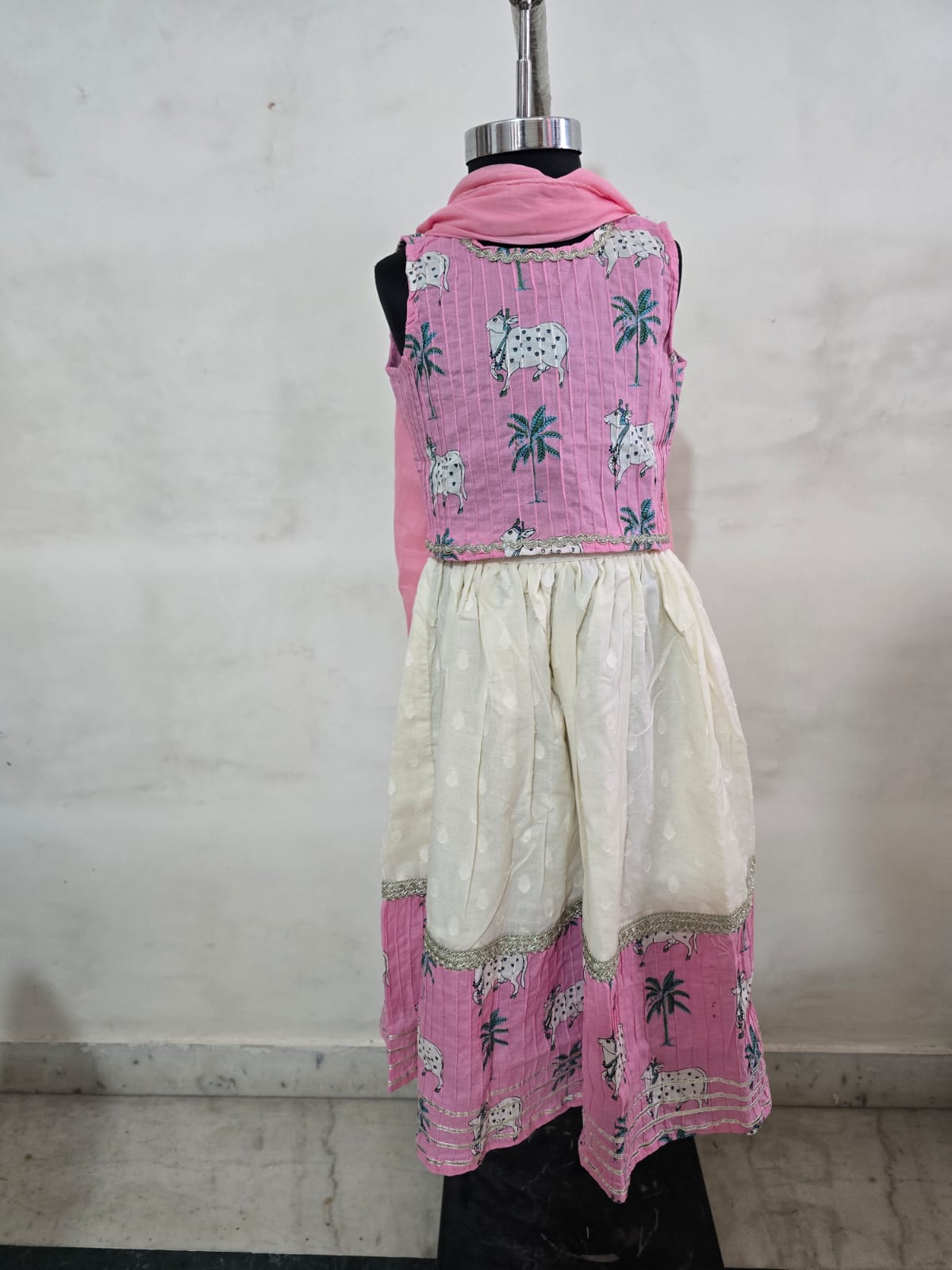 Pink Pichhwai Twinning Lehenga Set