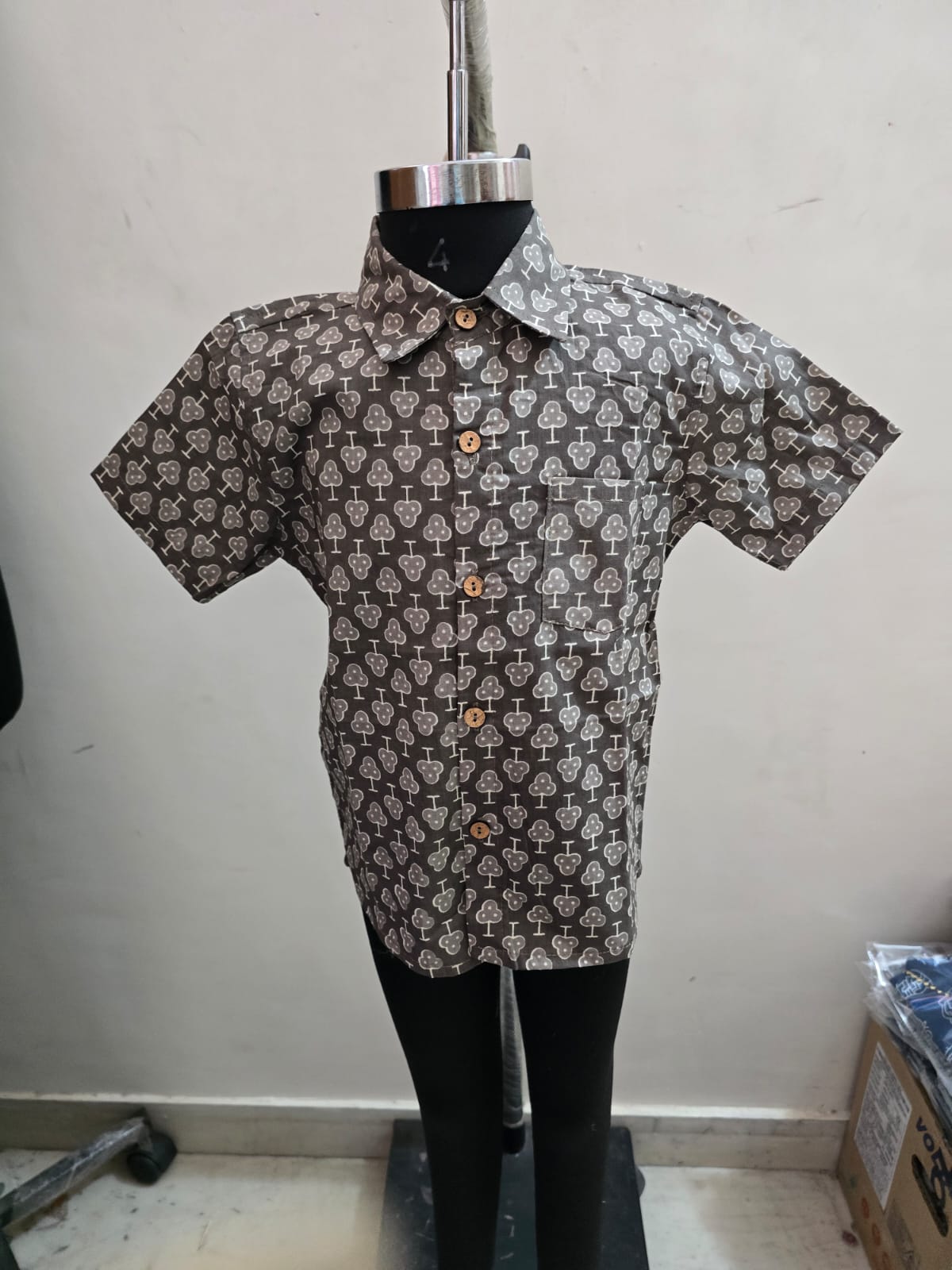 Charcoal Black Clubs Kids' Shirt
