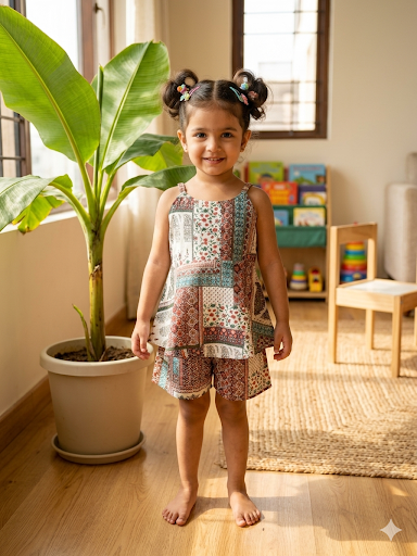 Old Tribal Patches Cotton Coord Set