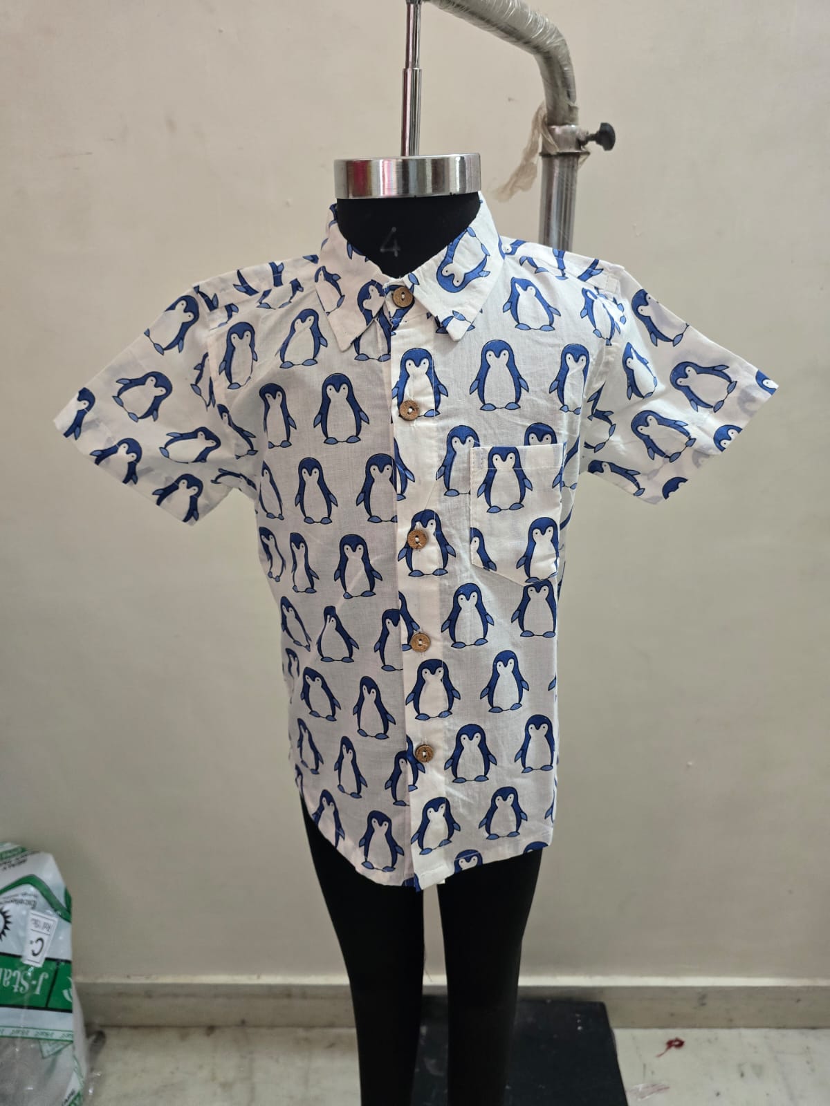 Big Blue Penguin Kids' Shirt