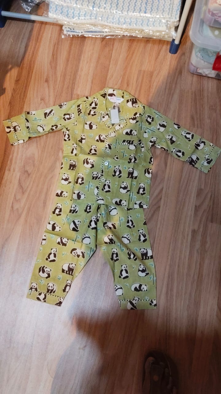 Green Panda Night Dress