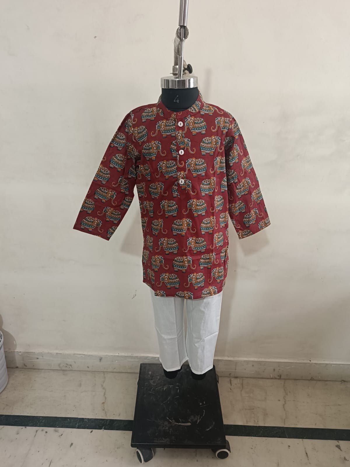 Red Elephant Twinning Kurta Pyjama
