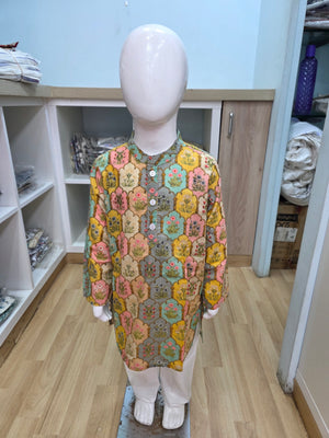 Multicolour Hexagon Twinning Kurta Pyjama